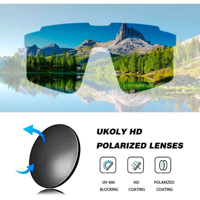 óculos ukoly para ciclismo com 3 lentes preto a-bi