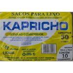 saco para lixo kapricho 50 litros com 10 unidades