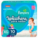 fralda para piscina pampers splashers 11-15kg xg 10 unidades