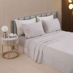 jogo de cama rozac 4 peças golden bordado queen offwhite (mp)