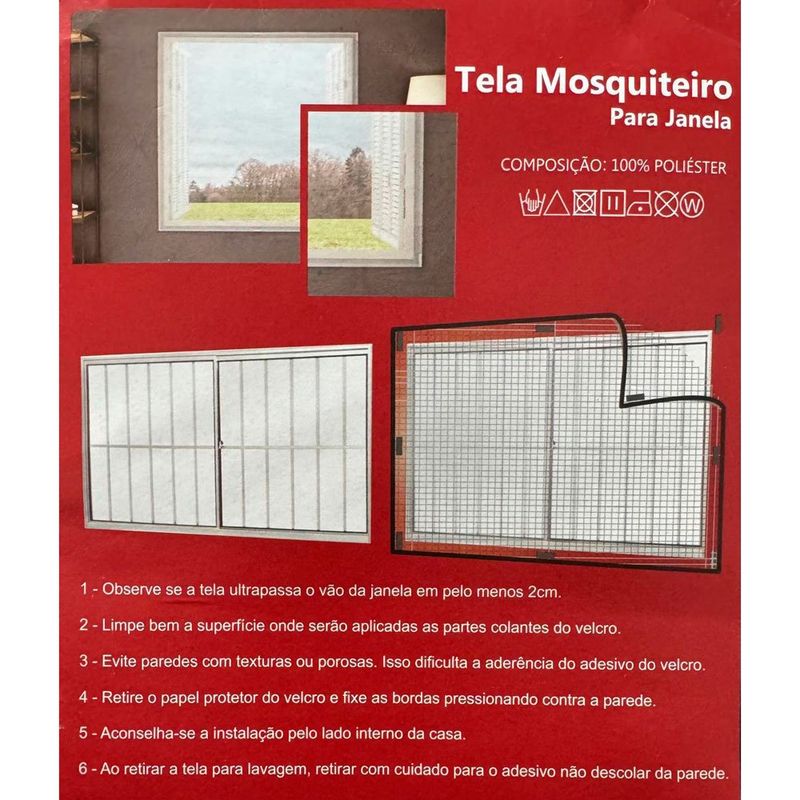 tela mosqueteiro para janela adomes 105x155cm branco (mp)