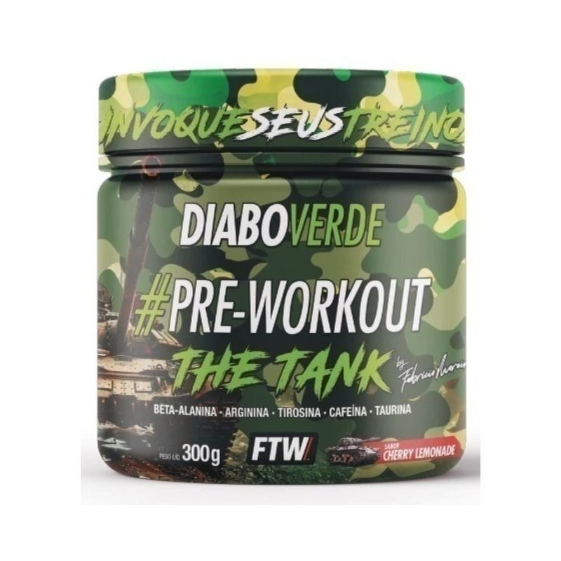 suplemento pré-treino diabo verde ftw the tank cherry lemonade 300g (mp)