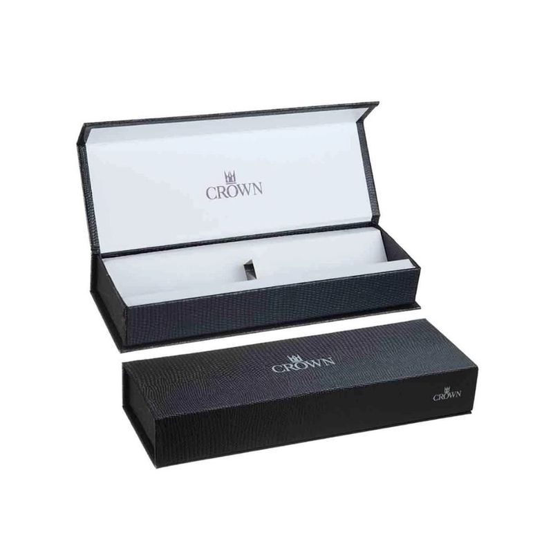 caneta esferográfica crown opala ouro rosa e preto di12006z (mp)