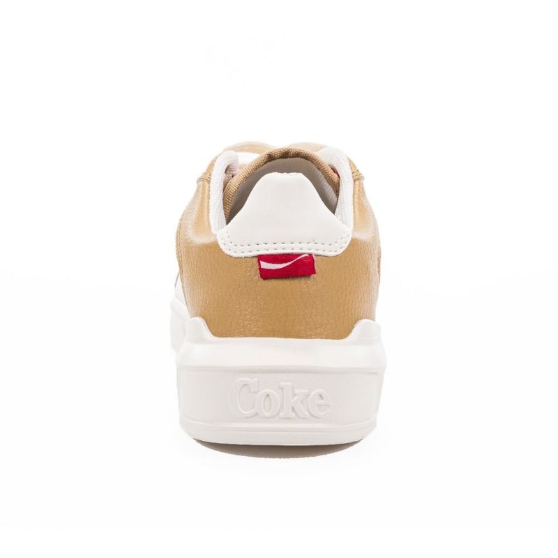 tênis feminino n°35 coca-cola canby town branco e bege cc2425 (mp)