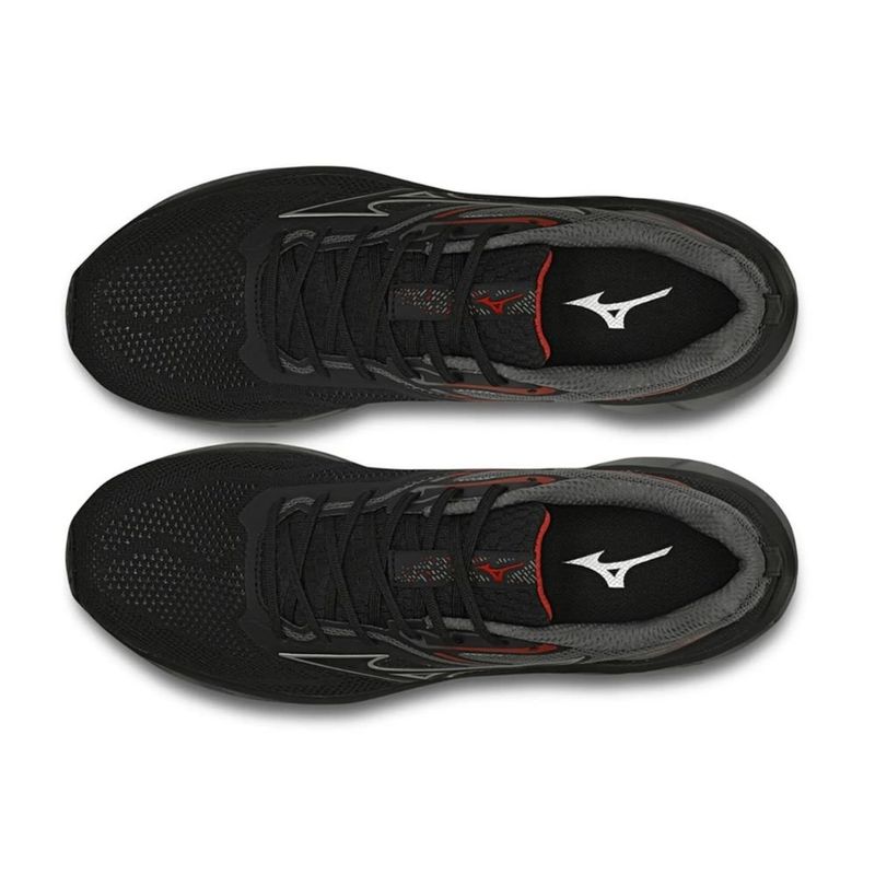 Tênis Masculino n°42 Mizuno Wave Way 5 Preto Chumbo
