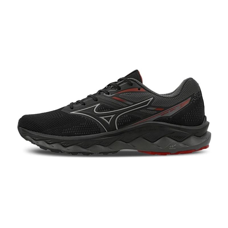 Tênis Masculino n°42 Mizuno Wave Way 5 Preto Chumbo
