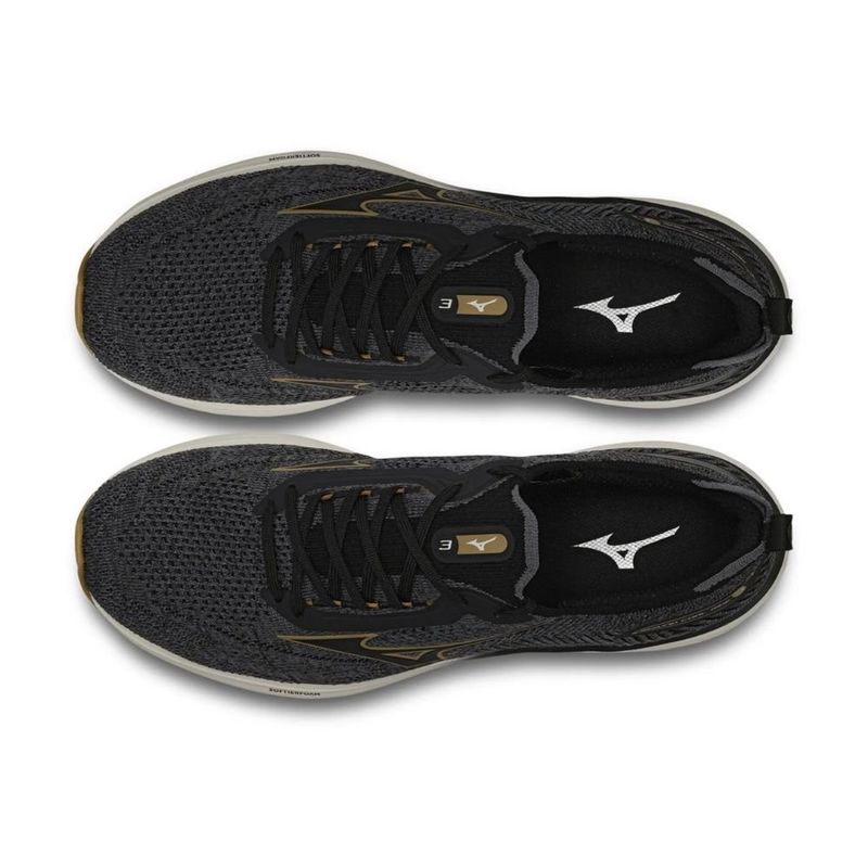 tênis masculino n°42 mizuno cool ride 3 preto mescla (mp)