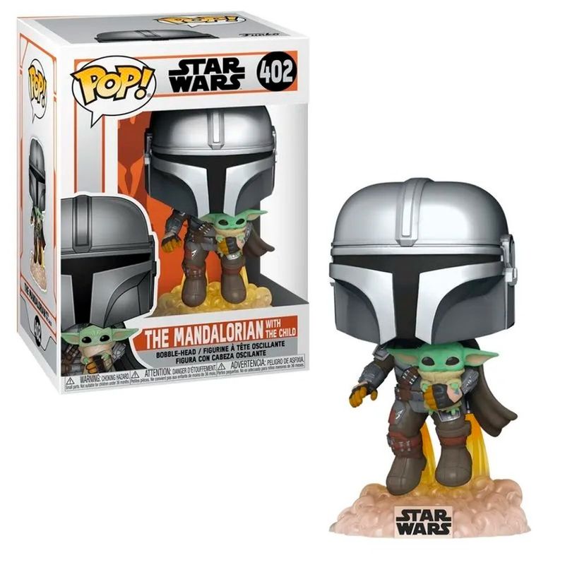 boneco funko pop star wars mandaloriano com jet pack 11063