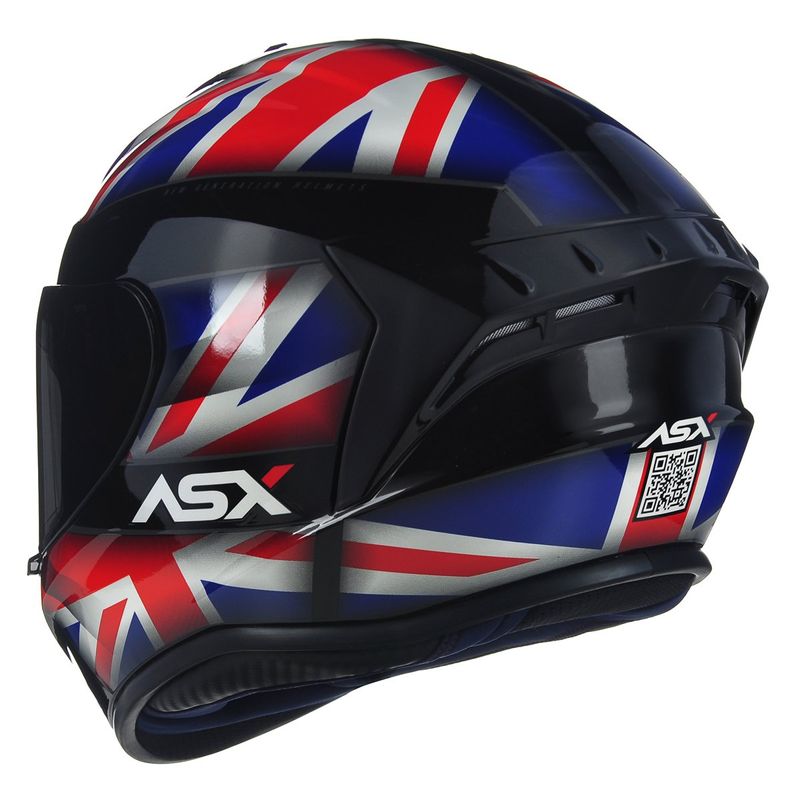 capacete asx draken uk brilho preto vermelho azul 64 (mp)