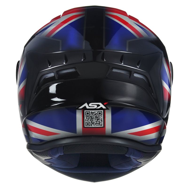 capacete asx draken uk brilho preto vermelho azul 64 (mp)