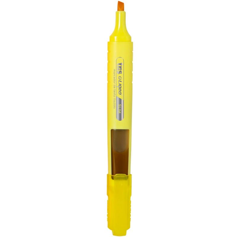 marca texto tris liqeo slim neon com 2 unidades amarelo e rosa 610115