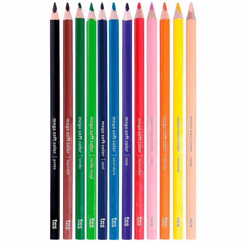 lápis de cor tris soft color com 12 unidades 684116