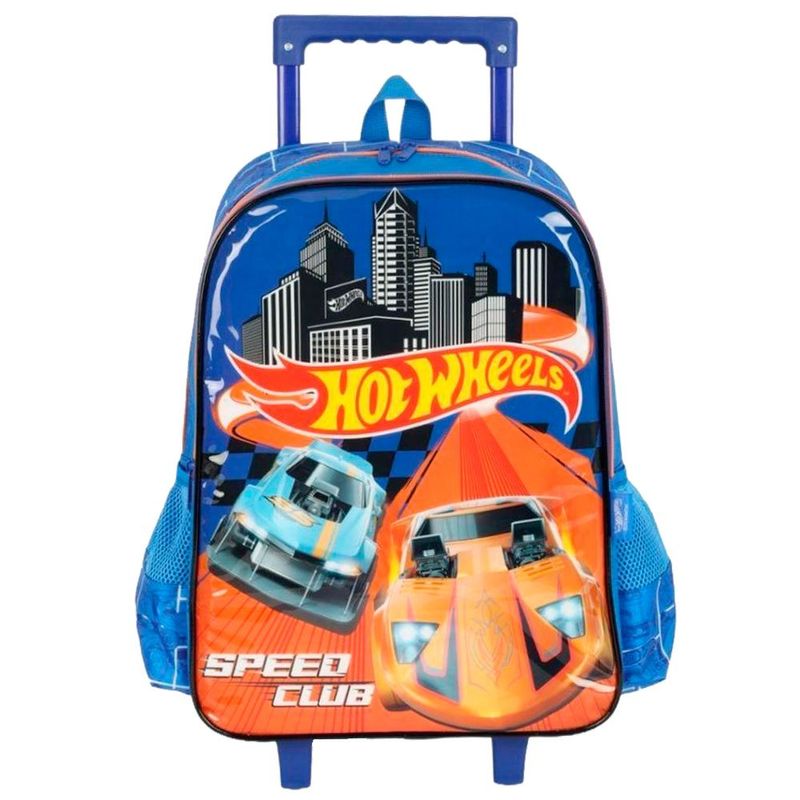 mochila de rodinhas hotwheels luxcel azul w0200un (mp)