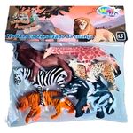 kit animais amigos da selva de brinquedo wellkids 6 peças wb6786 (mp)