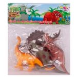 kit animais dinossauros de brinquedo wellkids 4 peças wbu1115 (mp)