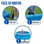 piscina inflável 2490 litros com borda wellmix summer ws7965 (mp)