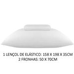 jogo de cama rozac 3 peças golden fit queen branco (mp)