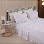 jogo de cama rozac 4 peças golden bordado casal branco (mp)