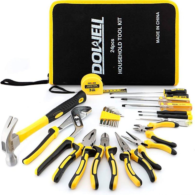 conjunto 24 peças ferramentas dowell com bolsa a-bi
