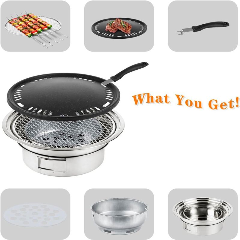 churrasqueira carvão qpmr portátil 13.7pol a-bi