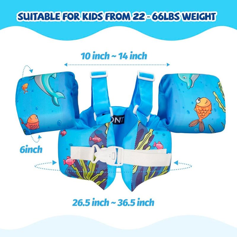 colete natação infantil jiwovape 22-66bl a-bi