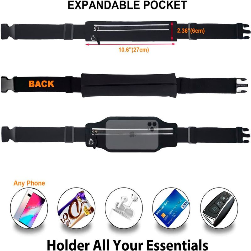 cinto u-lanaro slim corrida preto a-bi