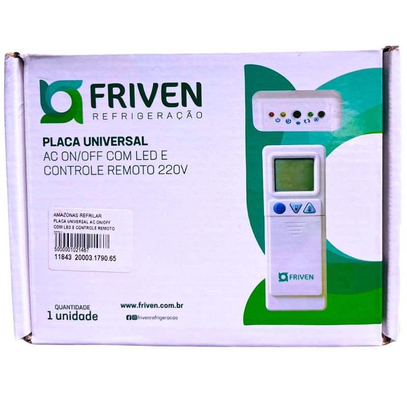kit placa univer com led e controle remoto friven 220v (mp)