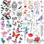 tatuagens temporárias yomanta 8 folhas 60 peças color a-bi