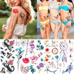 tatuagens temporárias yomanta 8 folhas 60 peças color a-bi