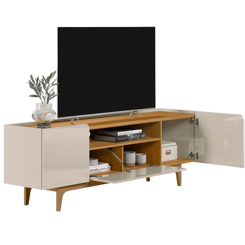 rack para tv até 75" linea orlando madeira tauari off white