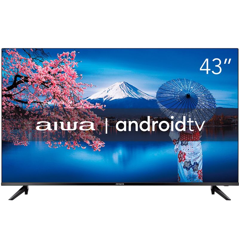 smart tv aiwa 43" led full hd hdr10 dolby áudio android wi fi 8843-01