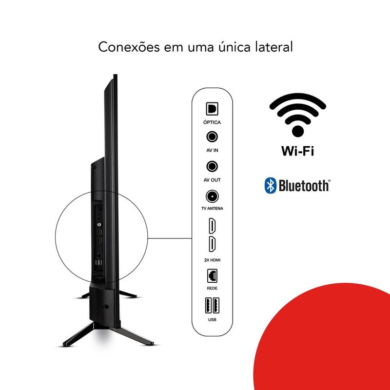 smart tv aiwa 43" led full hd hdr10 dolby áudio android wi fi 8843-01