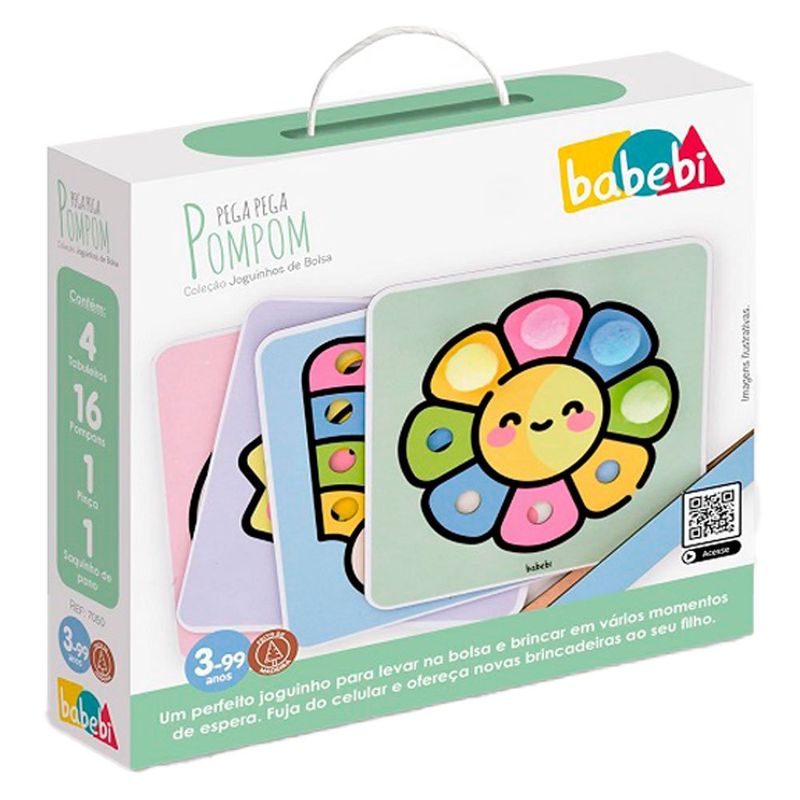 brinquedo educativo pega pega pom pom babebi 7050 (mp)