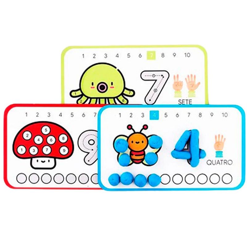 brinquedo educativo explorando massinha numeros babebi 7054 (mp)