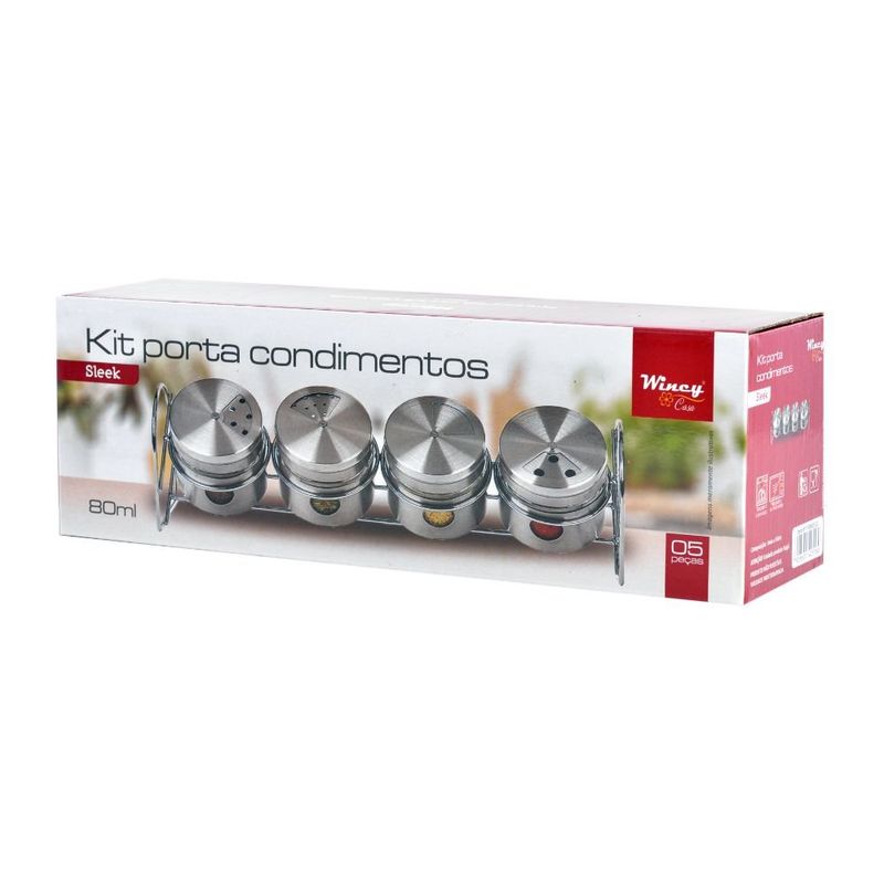 porta condimentos wincy 5 peças 80ml vda05111 (mp)