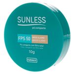 pó compacto farmax sunles fps50 bege claro 10g
