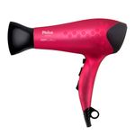 secador de cabelos philco bivolt 2200w psc2350 íons tourmaline rosa com preto