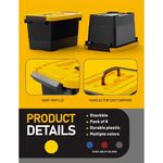 caixa de armazenamento 6 peças wyt 3,5qt preto e amarelo a-bi