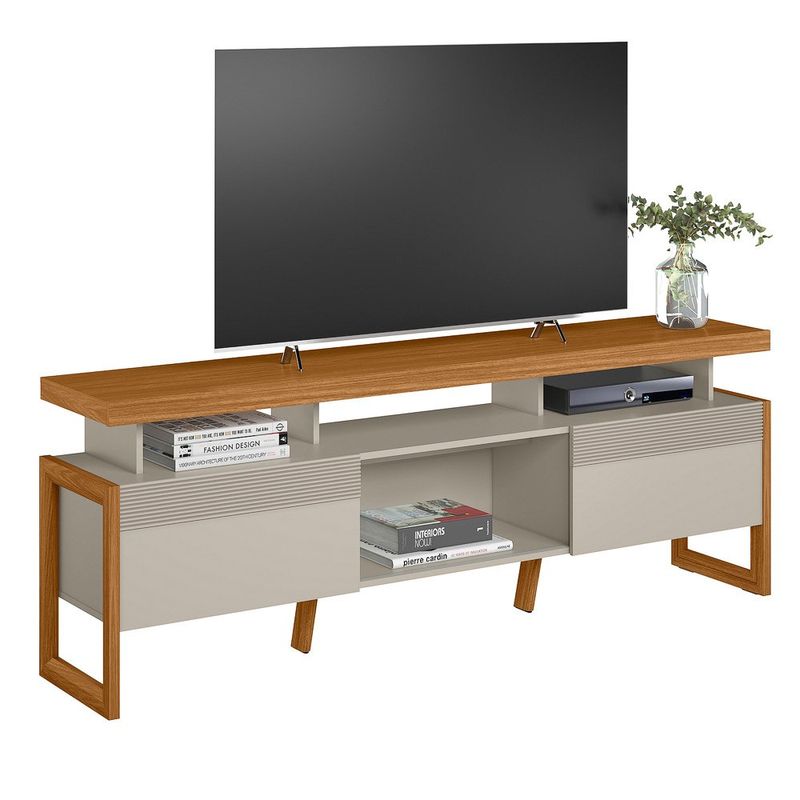 rack para tv até 70" linea esmeralda nature com off white