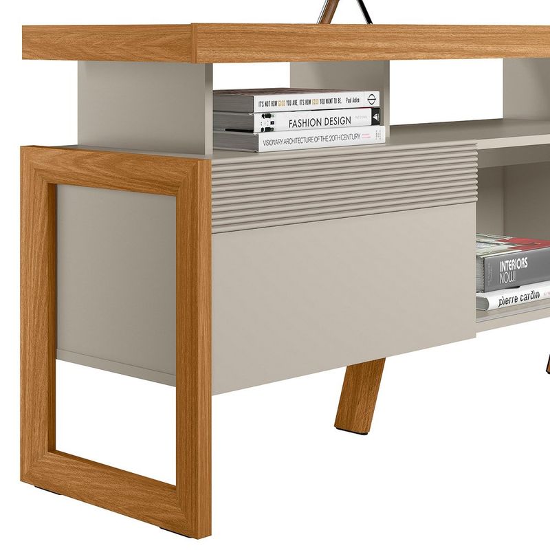 rack para tv até 70" linea esmeralda nature com off white