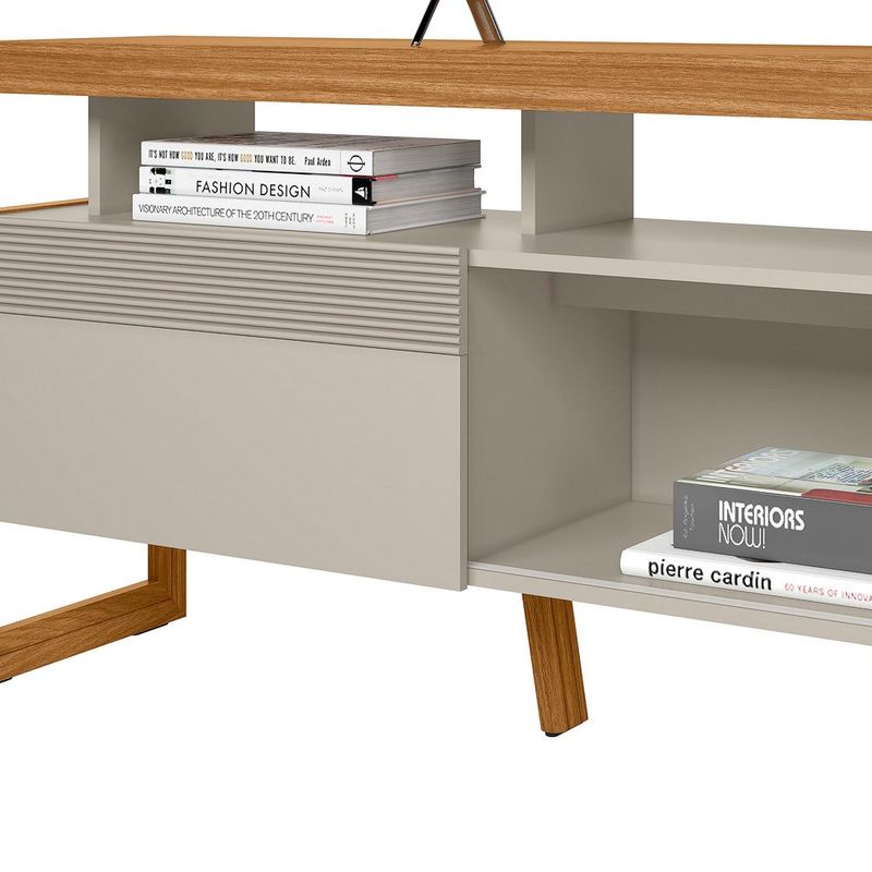 rack para tv até 70" linea esmeralda nature com off white