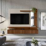 painel home para tv até 60" linea maragogi freijó e off white