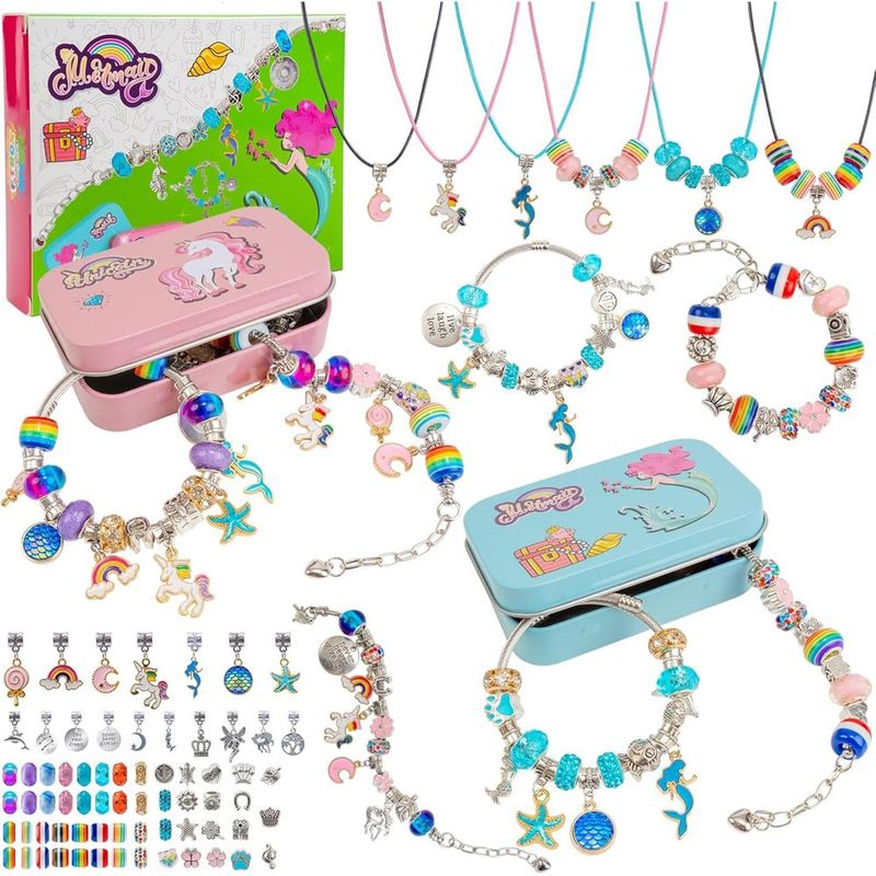 kit pulseiras ftbox unicórnio sereia a-bi