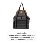 bolsa assento para transporte de pet tubline one big 15kg (mp)