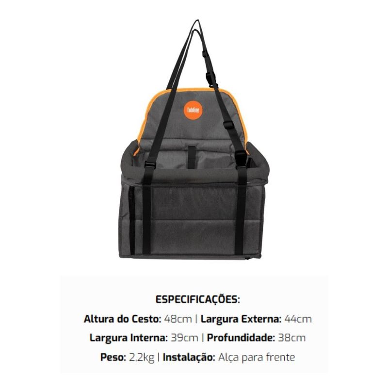 bolsa assento para transporte de pet tubline one big 15kg (mp)