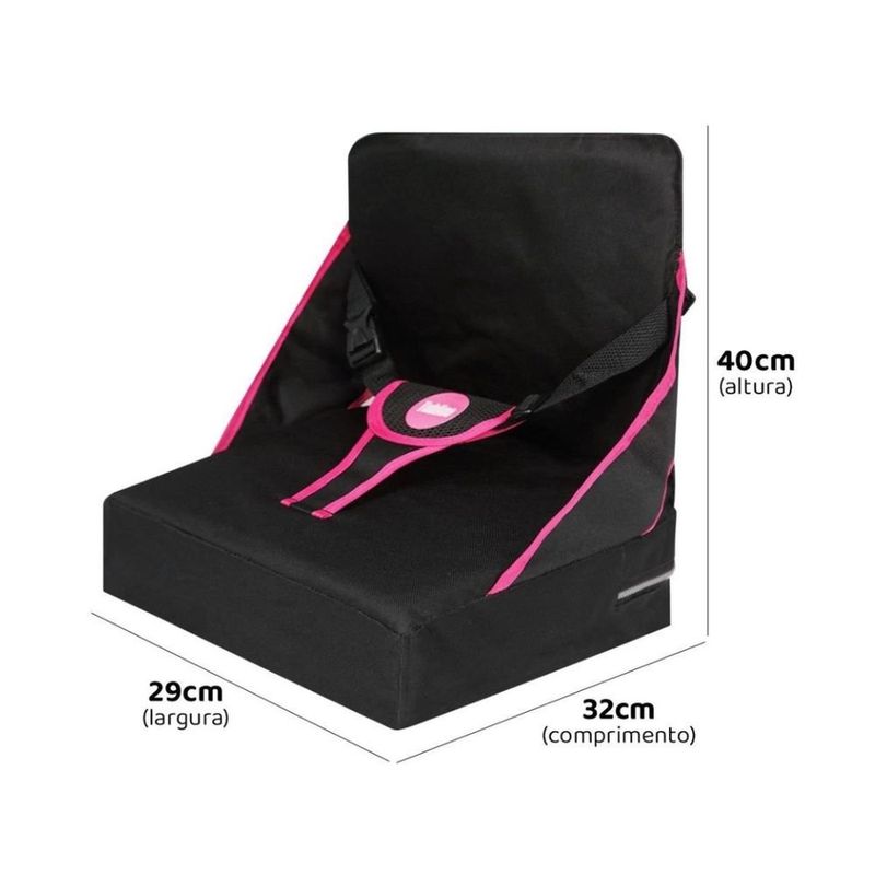 assento infantil portátil para cadeiras tubline com alça 22kg rosa (mp)