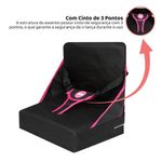 assento infantil portátil para cadeiras tubline com alça 22kg rosa (mp)