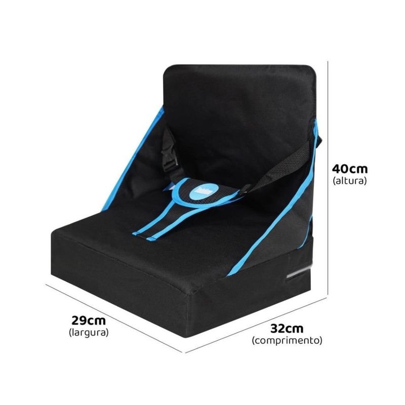 assento infantil portátil para cadeiras tubline com alça 22kg azul (mp)