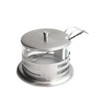 açucareiro com colher wincy 190ml inox e vidro ixb1301 (mp)
