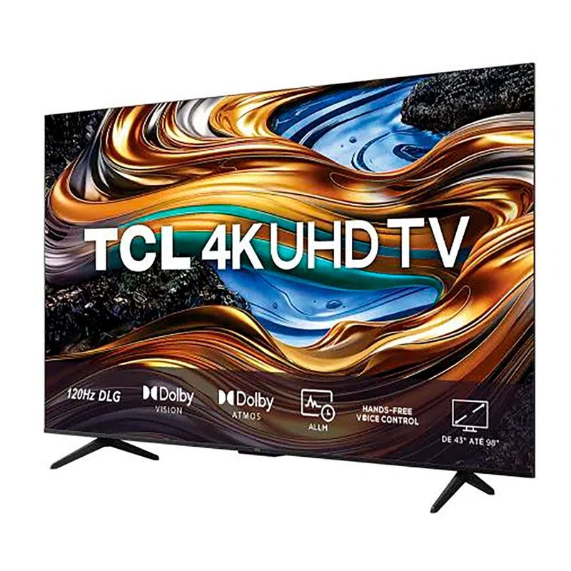 smart tv 75" tcl led 4k uhd google design sem borda 75p755